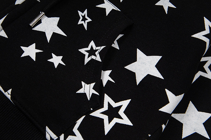 DAXUEN Star print full-zip hooded jacket