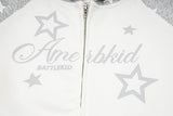 DAXUEN Colour-blocked full-zip hoodie with star graphics