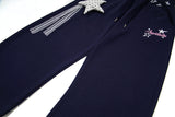 DAXUEN Wide-leg sweatpants with star graphics and keychain