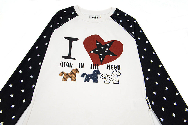 DAXUEN Long sleeve t-shirt with graphic print and raglan sleeves