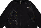 DAXUEN Oversized full-zip hoodie with starry splatter design