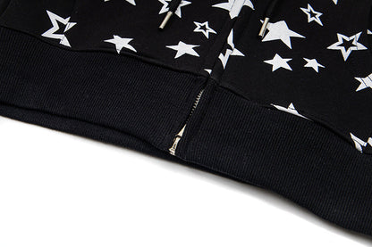DAXUEN Star print full-zip hooded jacket