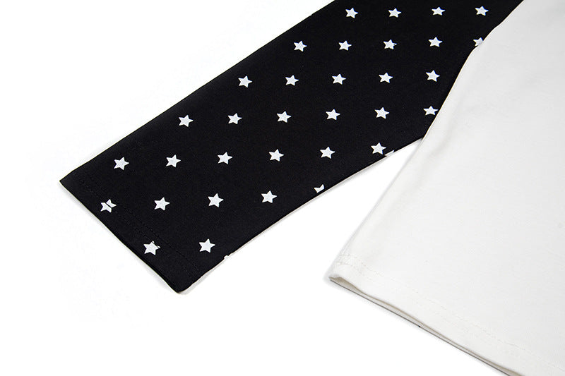 DAXUEN Starry Heart Raglan Long-Sleeve T-Shirt