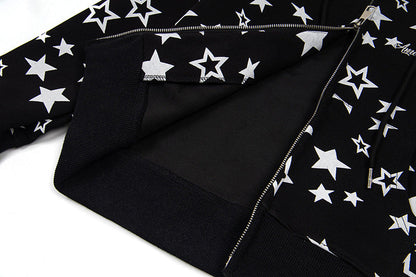 DAXUEN Star print full-zip hooded jacket