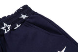DAXUEN Wide-leg sweatpants with star graphics and keychain