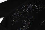 DAXUEN Oversized full-zip hoodie with starry splatter design