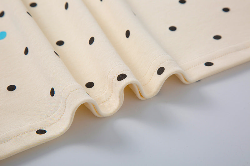 DAXUEN Polka dot graphic t-shirt with prints and decorative pins