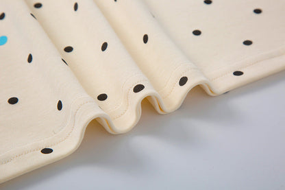 DAXUEN Polka dot graphic t-shirt with prints and decorative pins