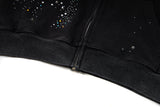 DAXUEN Oversized full-zip hoodie with starry splatter design