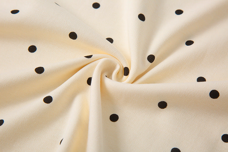 DAXUEN Polka dot graphic t-shirt with prints and decorative pins