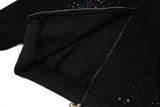 DAXUEN Oversized full-zip hoodie with starry splatter design