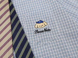 DAXUEN Plaid short sleeve shirt with cartoon dog embroidery