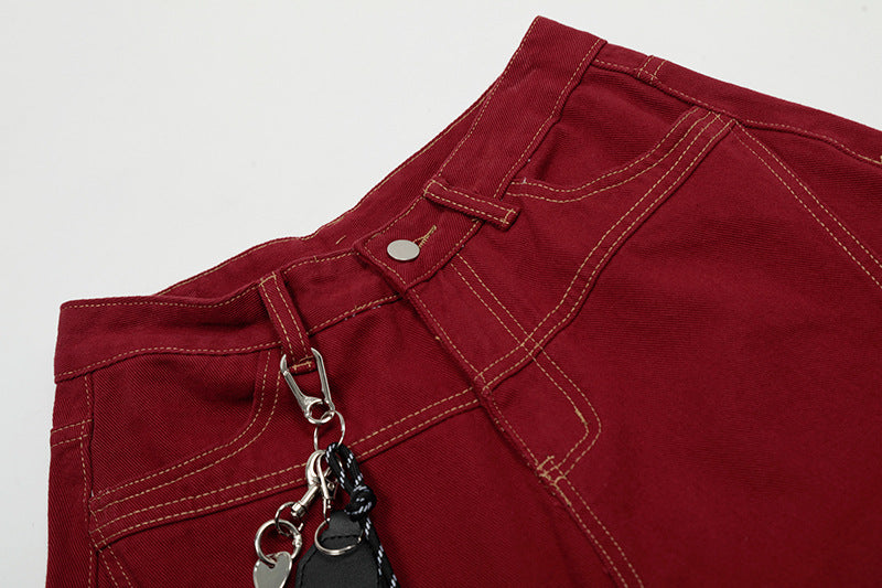 DAXUEN Deconstructed wide-leg trousers with contrasting stitching