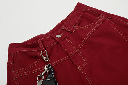 DAXUEN Deconstructed wide-leg trousers with contrasting stitching