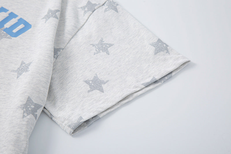 DAXUEN Oversized distressed star print t-shirt