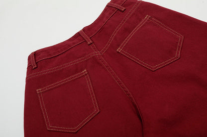 DAXUEN Deconstructed wide-leg trousers with contrasting stitching