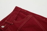 DAXUEN Deconstructed wide-leg trousers with contrasting stitching