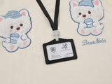 Floral Cartoon Bear Polo Shirt