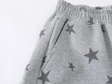 Wide-leg sweatpants with star print