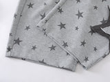Wide-leg sweatpants with star print