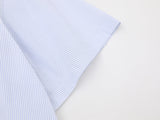 Casual short-sleeved button-up shirt with embroidery