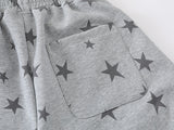 Wide-leg sweatpants with star print