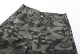 Wide-leg camouflage cargo pants