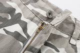 Camouflage wide-leg cargo pants