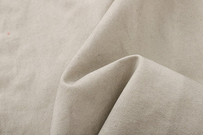 Deconstructed wide-leg cargo pants in light beige