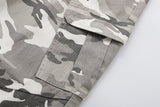 Camouflage wide-leg cargo pants