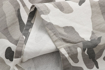 Camouflage wide-leg cargo pants