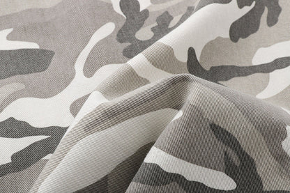 Camouflage wide-leg cargo pants
