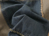 Patchwork wide-leg denim pants
