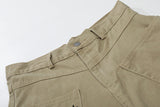 Wide-leg culottes with letter embroidery and pockets