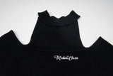 Women's slim-fit choker cut-out top