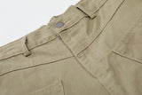 Wide-leg culottes with letter embroidery and pockets