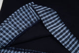Checkered mock scarf short-sleeved t-shirt