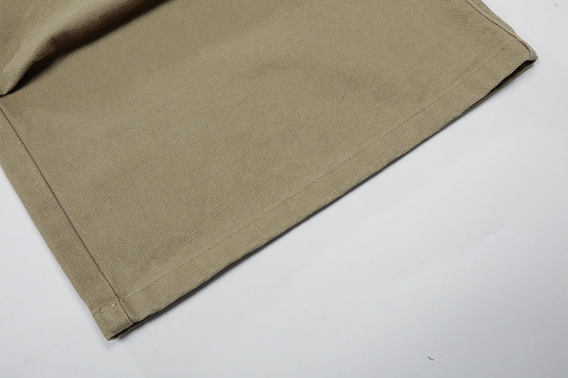 Wide-leg culottes with letter embroidery and pockets