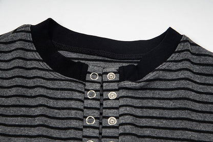 Slim-fit V-neck T-shirt with unique graphics