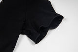 Women's slim-fit short-sleeve V-neck top