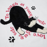 DAXUEN Cat graphic short-sleeved T-shirt with embroidery