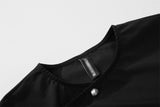 DAXUEN Asymmetrical snap button short-sleeved T-shirt