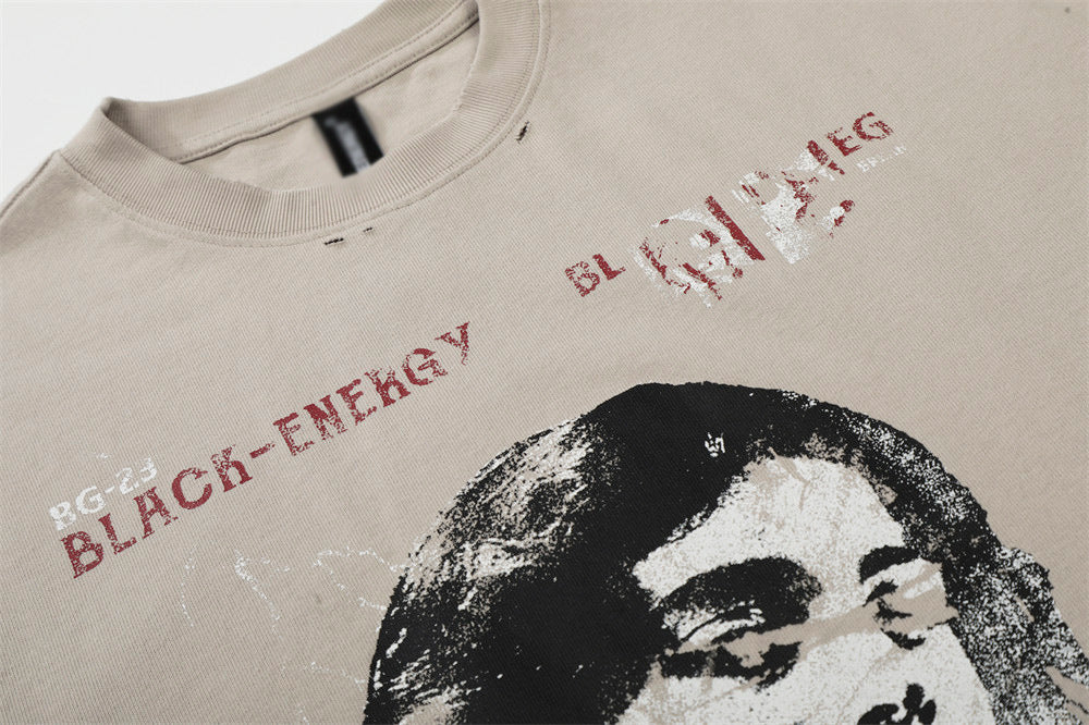 DAXUEN Oversized short-sleeved t-shirt with graphic print
