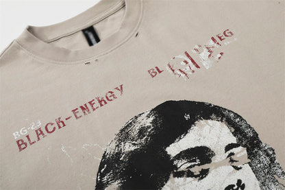 DAXUEN Oversized short-sleeved t-shirt with graphic print