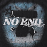 DAXUEN Oversized graphic T-shirt with text and abstract design