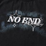 DAXUEN Oversized graphic T-shirt with text and abstract design