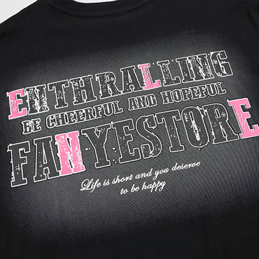 DAXUEN Relaxed-fit short-sleeved graphic T-shirt