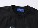 DAXUEN Oversized graphic T-shirt with text and abstract design