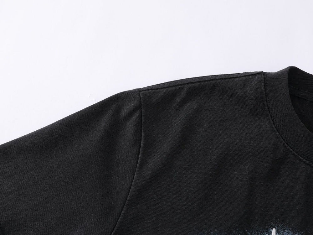 DAXUEN Oversized graphic T-shirt with text and abstract design