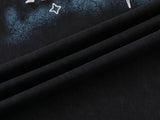 DAXUEN Oversized graphic T-shirt with text and abstract design